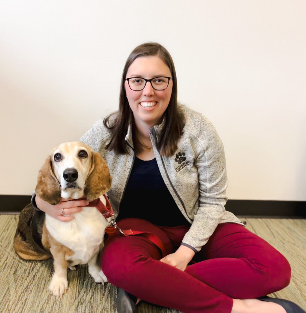 Dr. Pestalozzi and her dog, Nala.